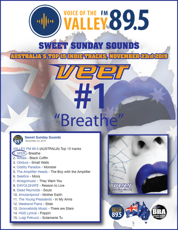 Veer 'Breathe At Number 1' Charts Image
